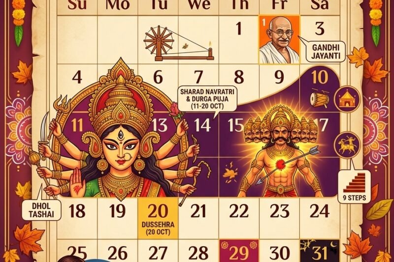 October Month 2026 – Hindu Festivals & Important Events